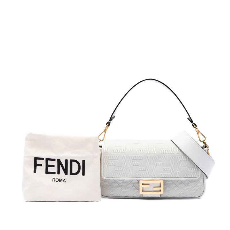 Zucca Embroidered Canvas Baguette Satchel - Image 7
