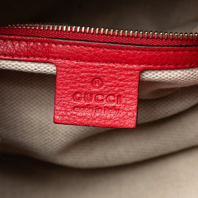 Medium Pebbled Calfskin Soho Boston Bag - Image 6