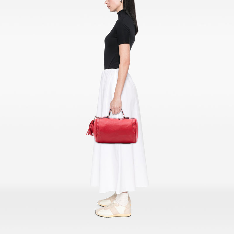 Medium Pebbled Calfskin Soho Boston Bag - Image 7