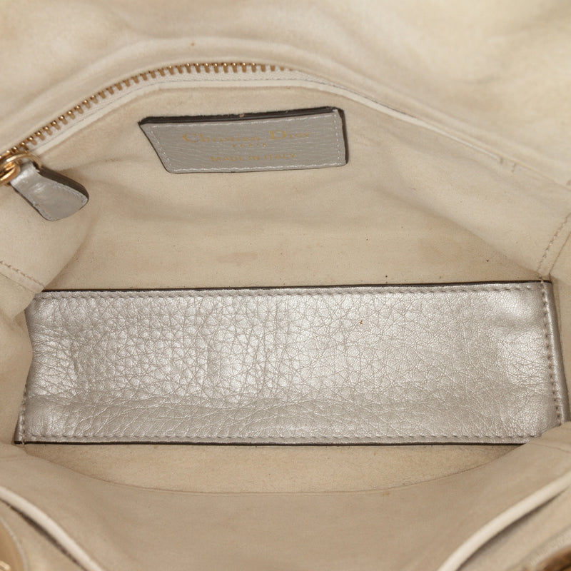 Mini Metallic Grained Calfskin Cannage Lady Dior - Image 4