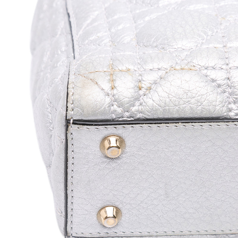 Mini Metallic Grained Calfskin Cannage Lady Dior - Image 8