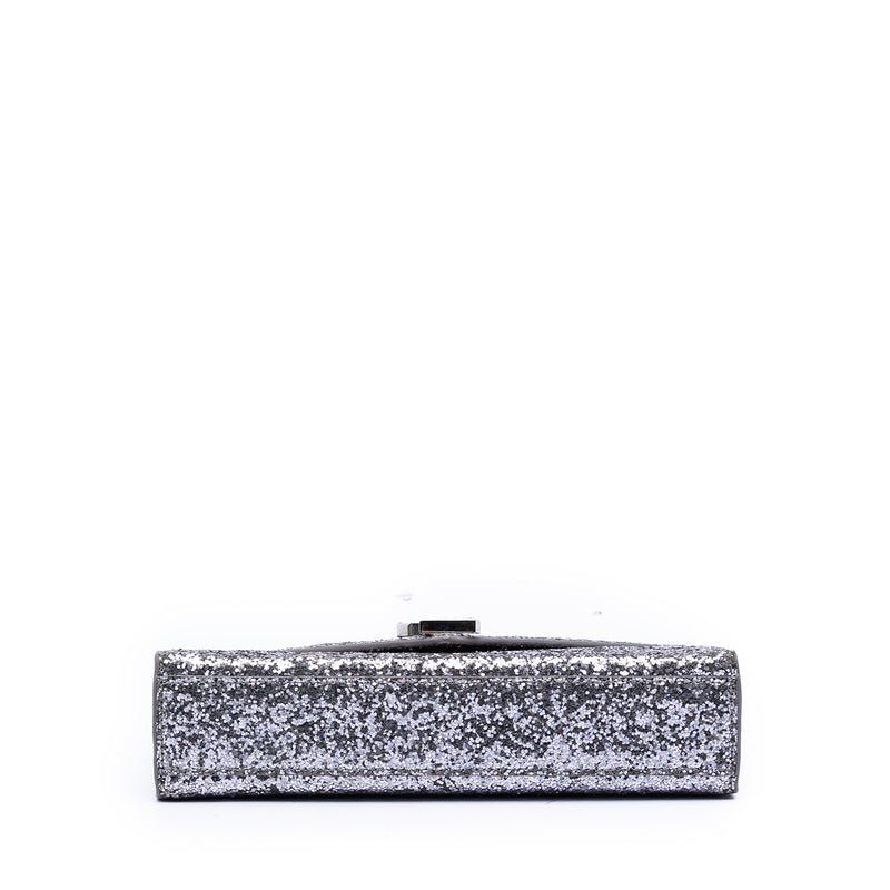 Glitter Galactica Leather Monogram Envelope Chain Wallet - Image 3