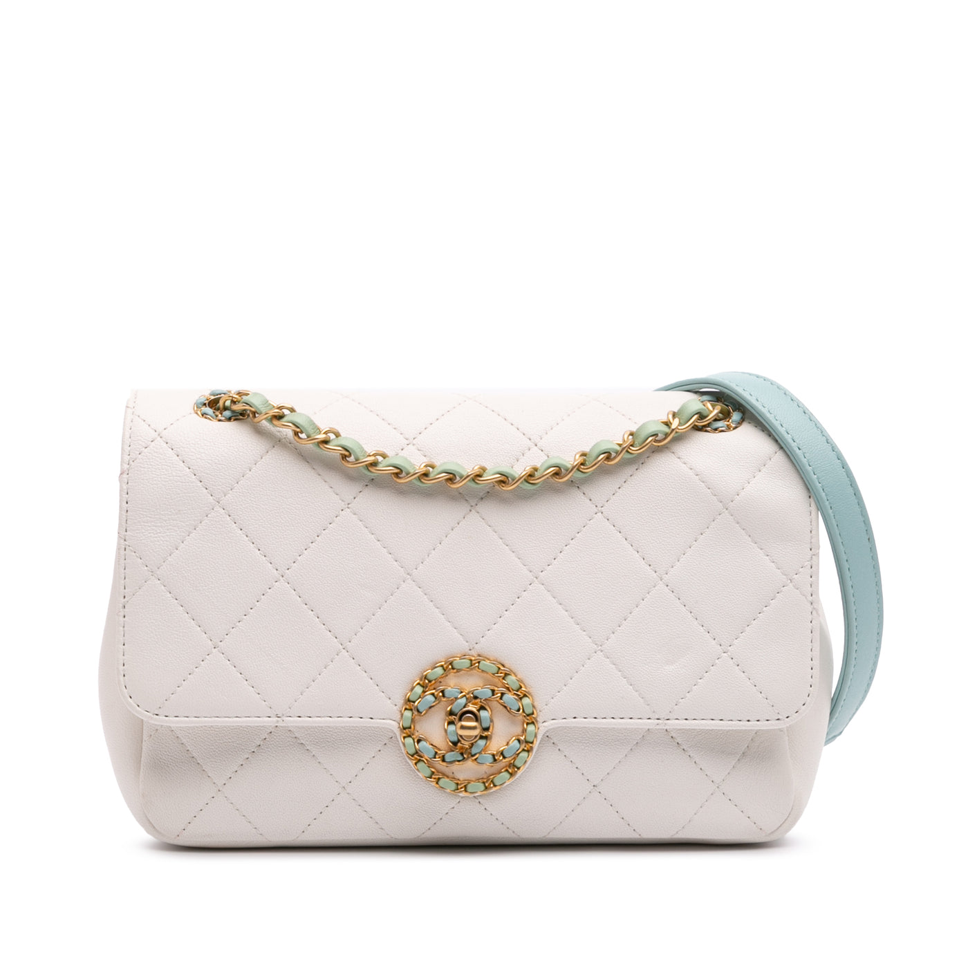 CC Quilted Calfskin Single Flap - Image 1