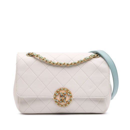 CC Quilted Calfskin Single Flap - Image 1