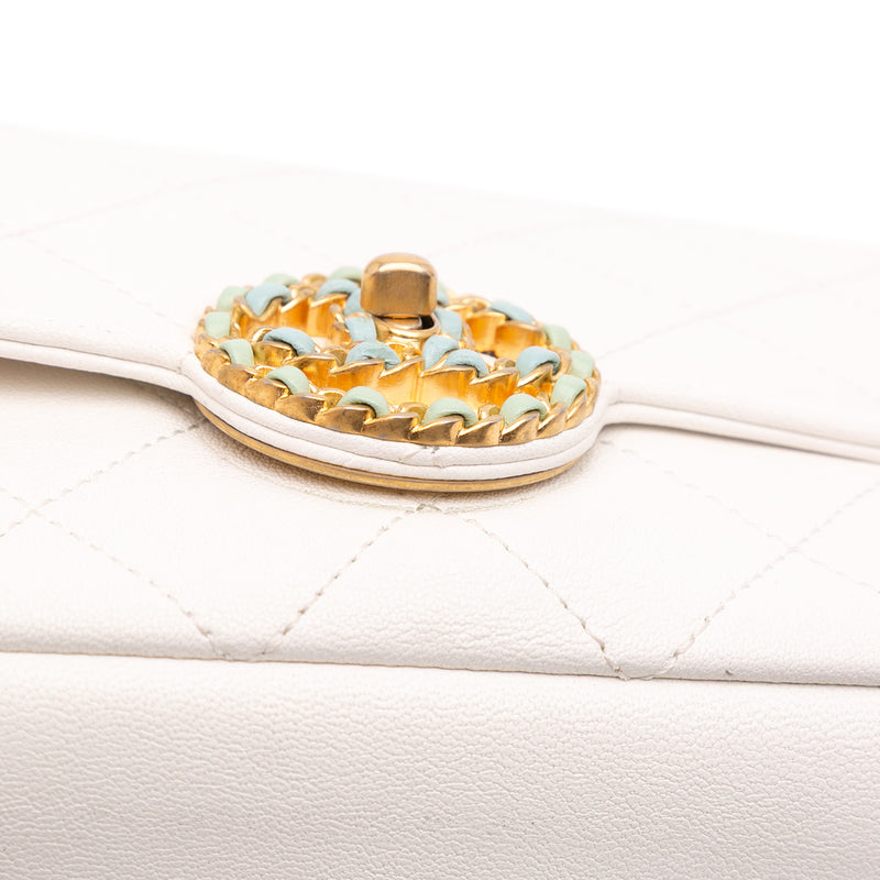 CC Quilted Calfskin Single Flap - Image 7