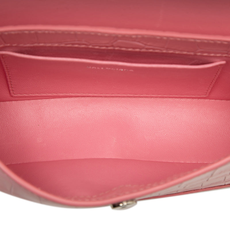 Small Croc Embossed Leather XX Flap - Image 4