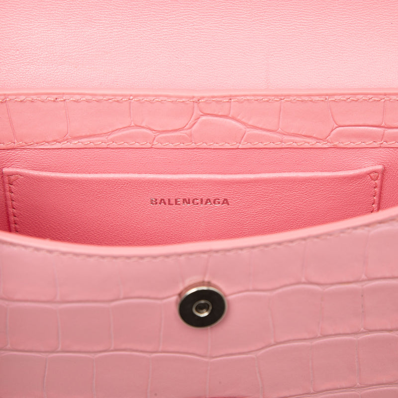 Small Croc Embossed Leather XX Flap - Image 5