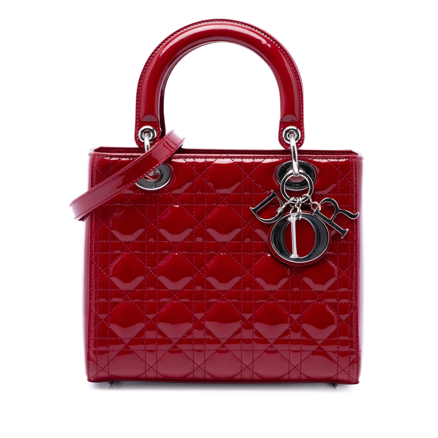 Medium Patent Cannage Lady Dior - Image 1