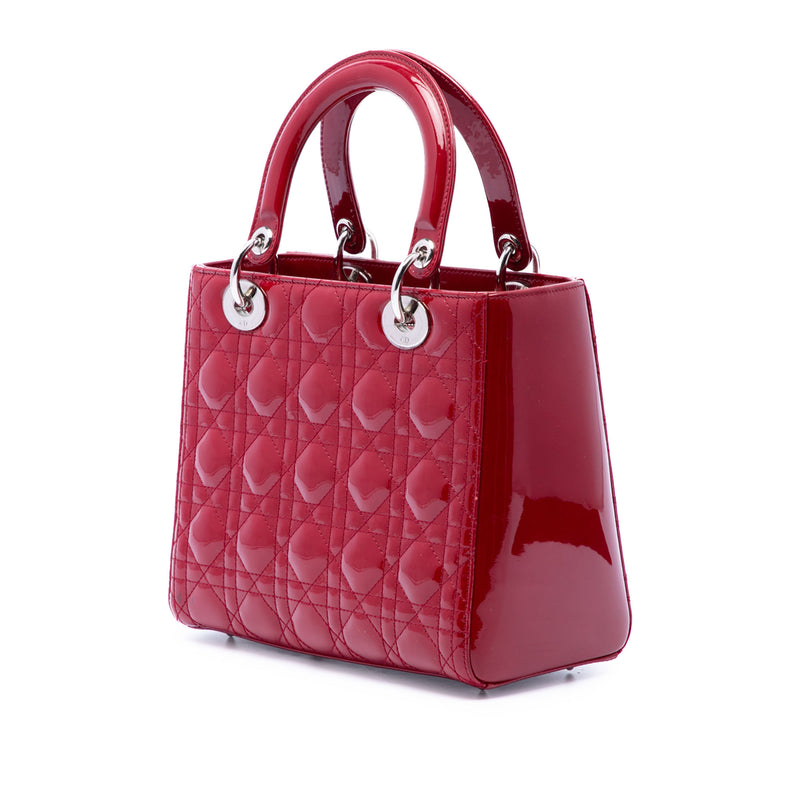 Medium Patent Cannage Lady Dior - Image 2