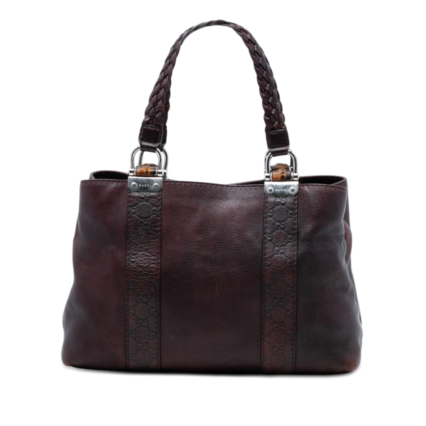 Guccissima Trimmed Leather Bamboo Libeccio Tote - Image 1