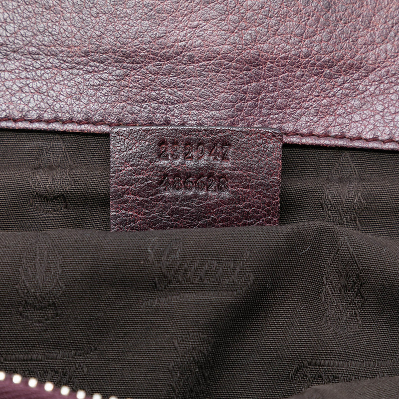 Guccissima Trimmed Leather Bamboo Libeccio Tote - Image 5