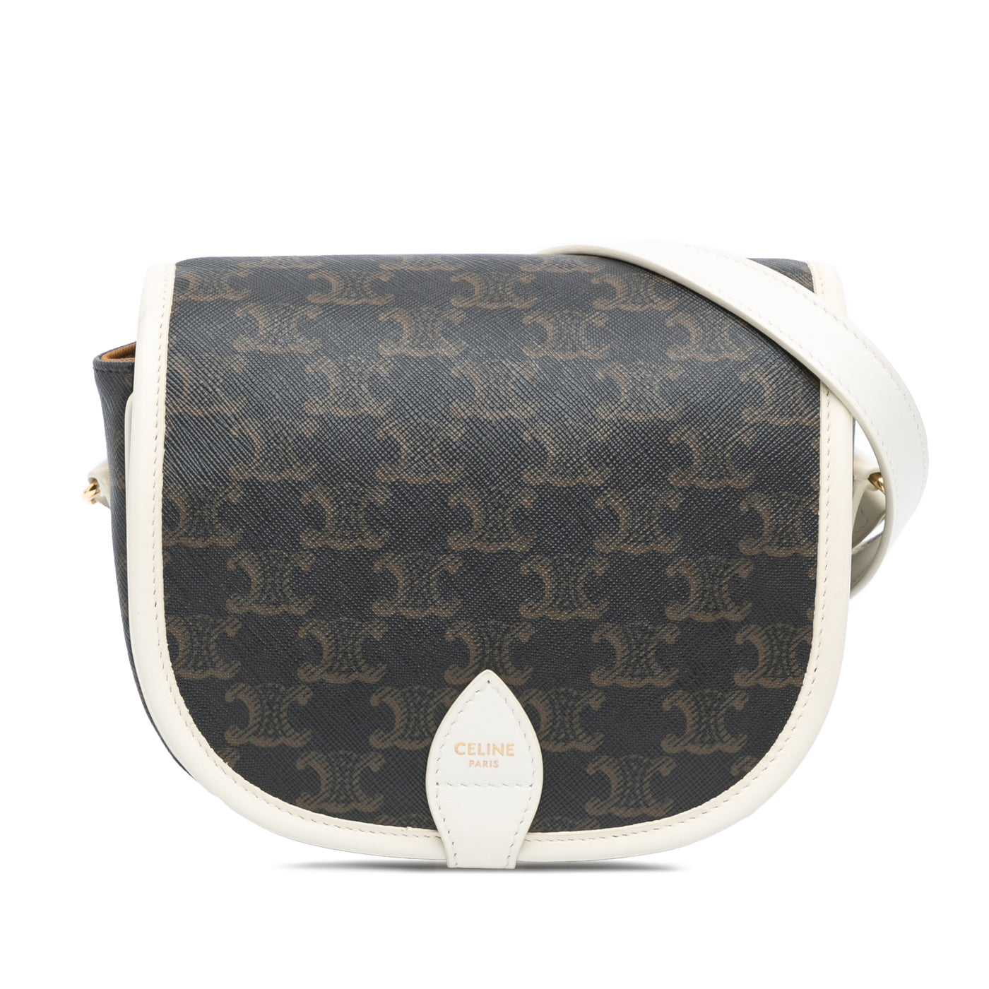 Medium Triomphe Coated Canvas Folco Crossbody - Image 1