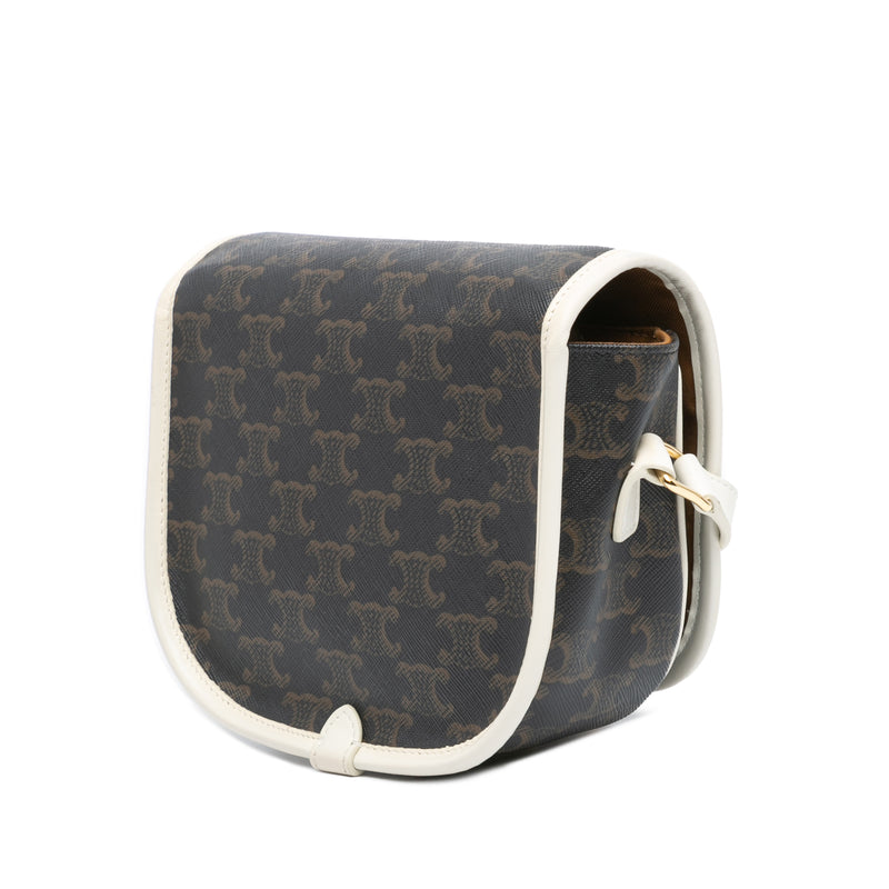 Medium Triomphe Coated Canvas Folco Crossbody - Image 2