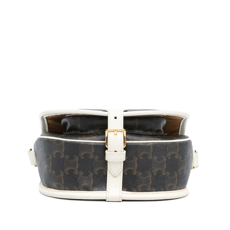 Medium Triomphe Coated Canvas Folco Crossbody - Image 3
