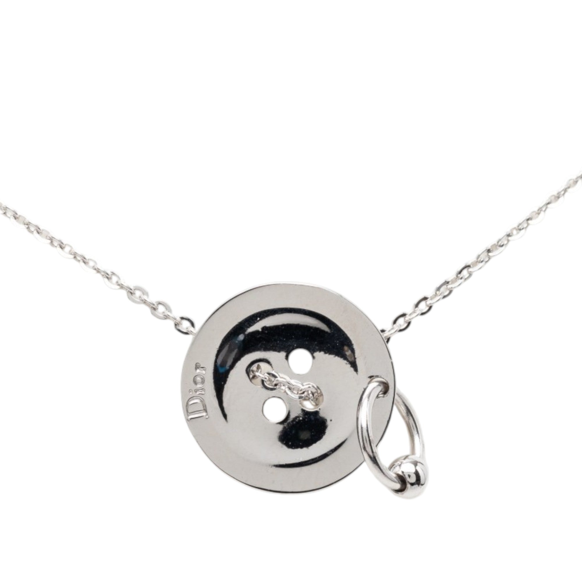 Brass Button Pendant Necklace - Image 2