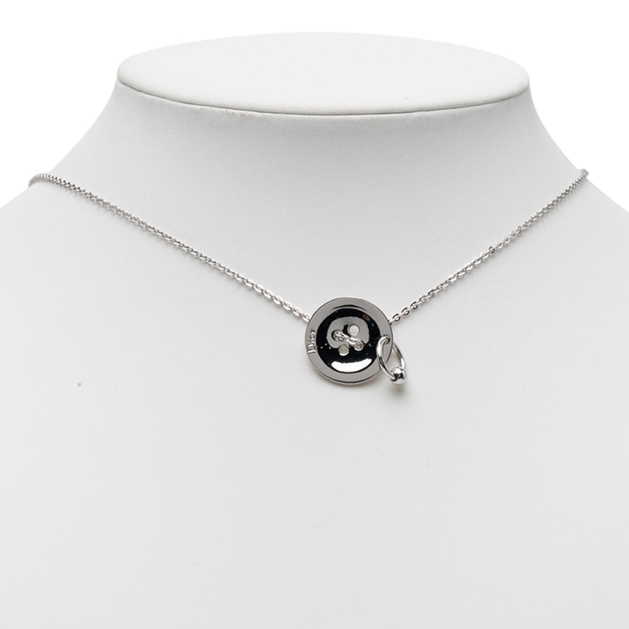 Brass Button Pendant Necklace - Image 7