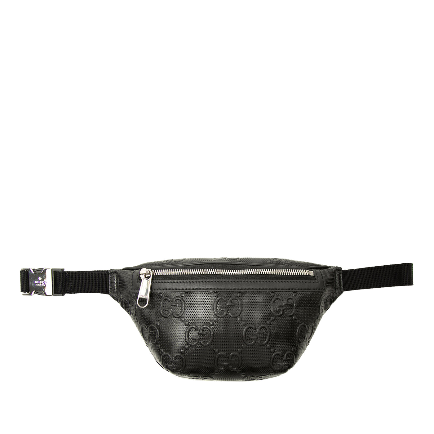 GG Embossed Perforated Leather Belt Bag - Image 1
