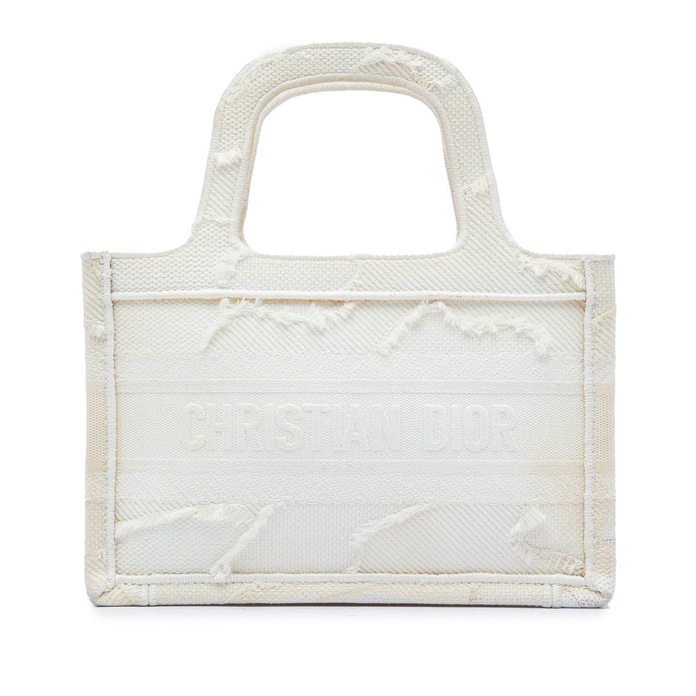 Mini Embroidered Canvas Camouflage Book Tote - Image 1