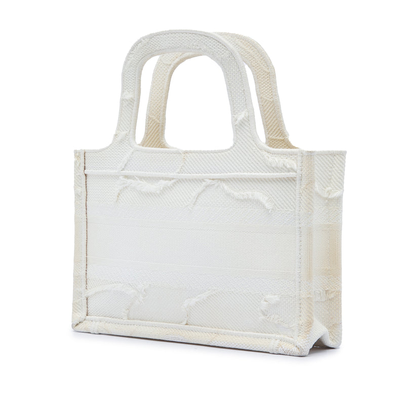 Mini Embroidered Canvas Camouflage Book Tote - Image 2