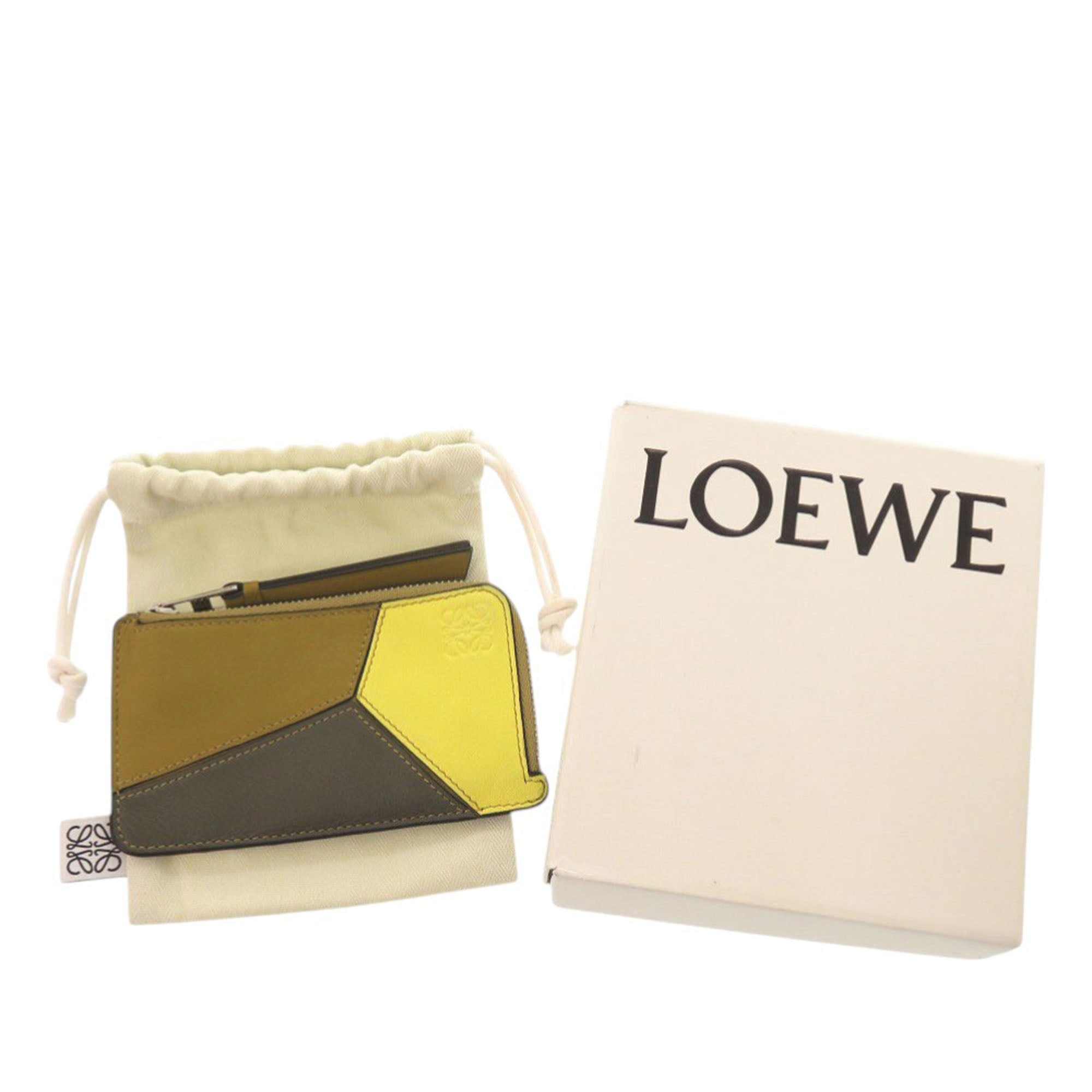 Tricolor Calfskin Puzzle Coin Card Holder - Image 24