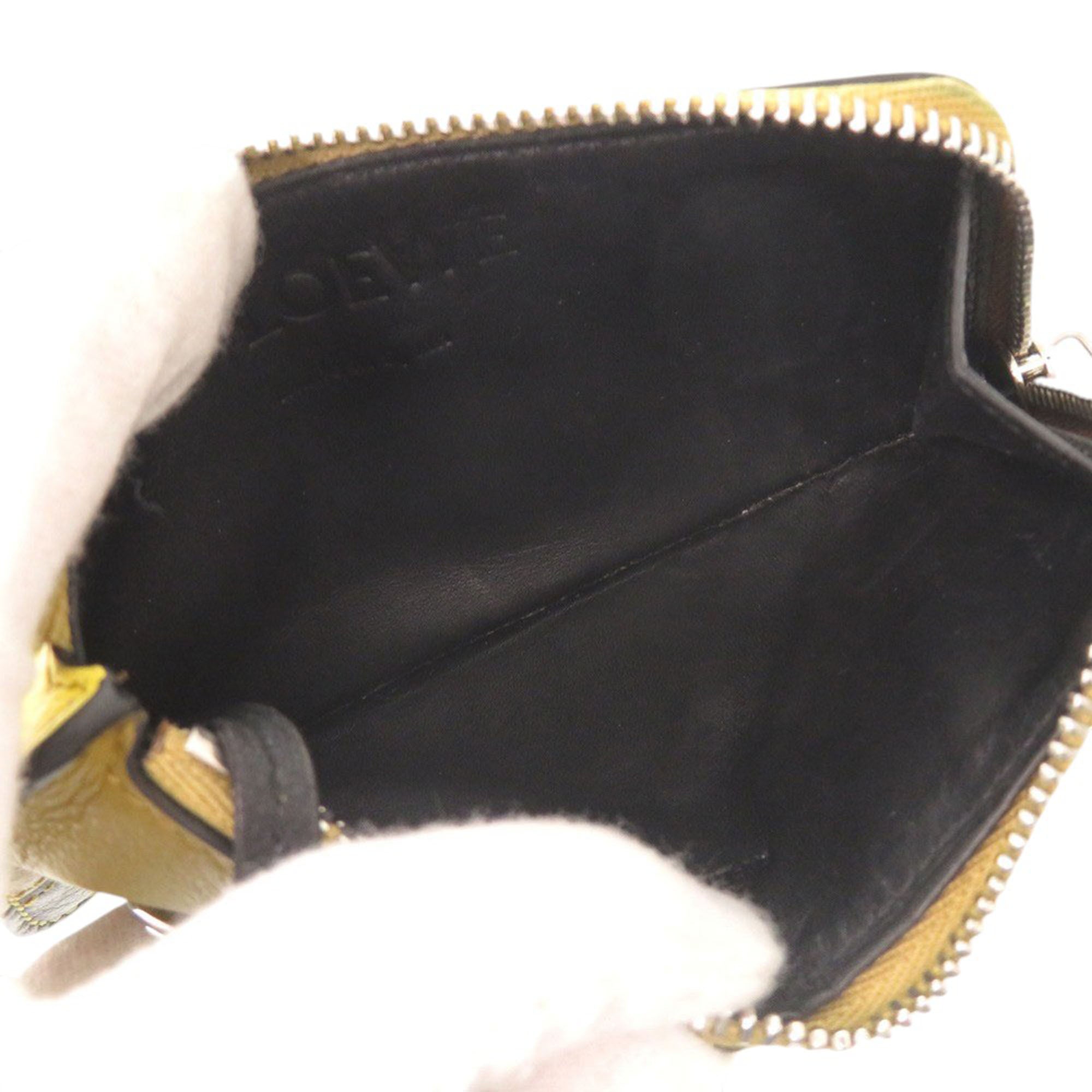 Tricolor Calfskin Puzzle Coin Card Holder - Image 3