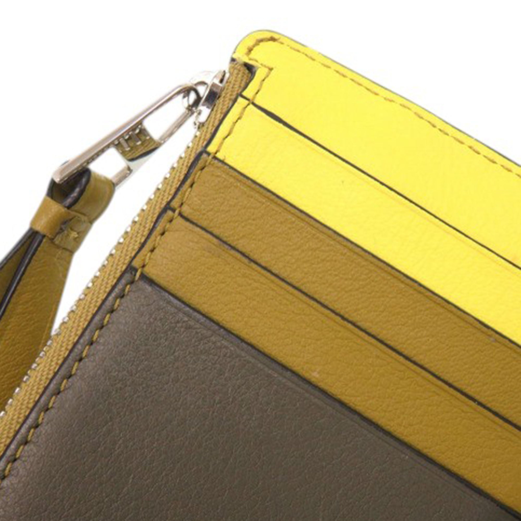 Tricolor Calfskin Puzzle Coin Card Holder - Image 9