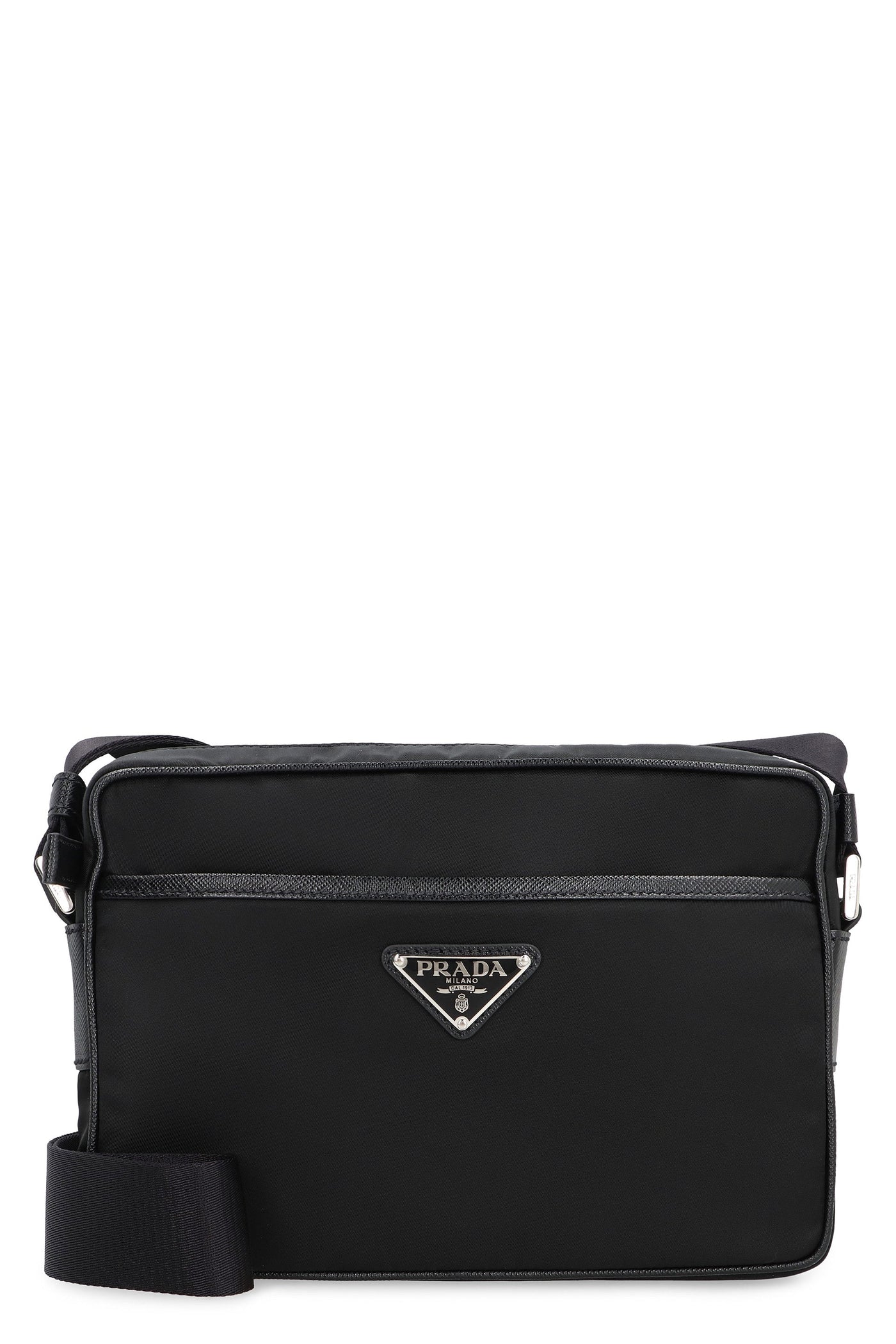 Prada Re-Nylon And Calf Leather Shoulder Bag — Black