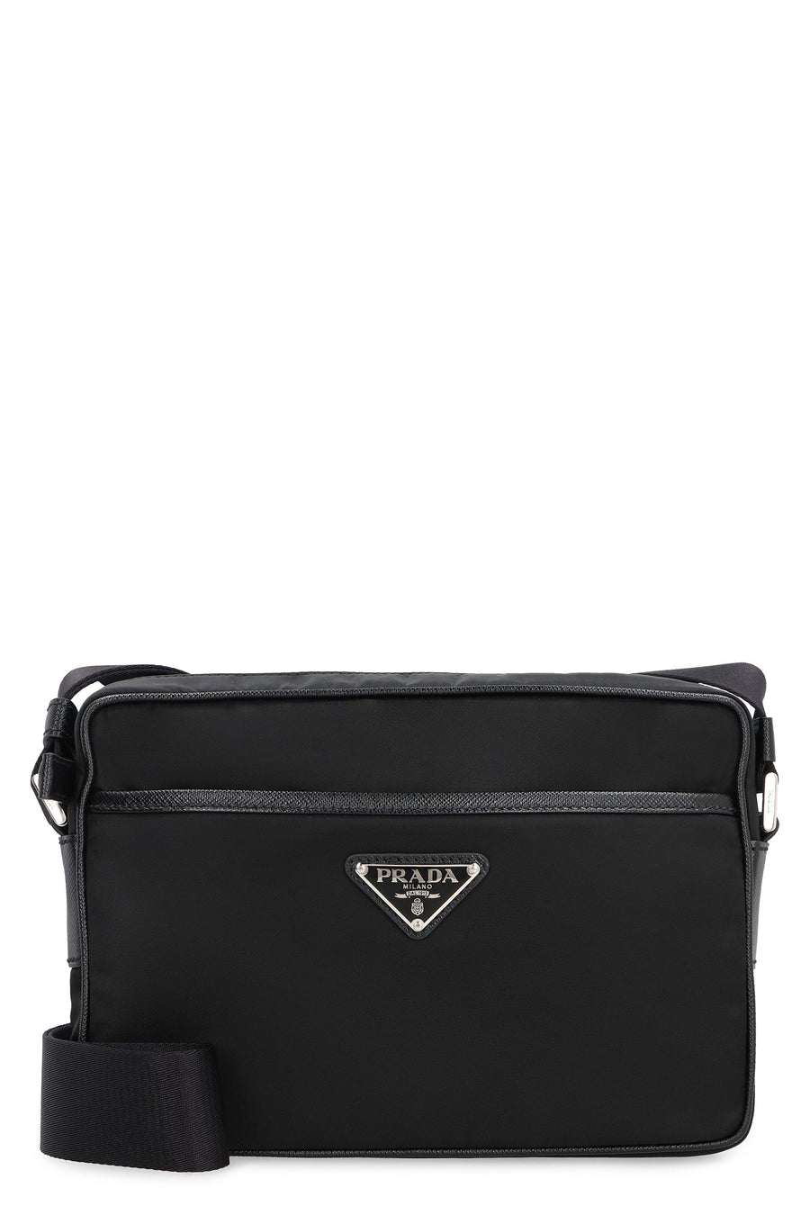 Prada Re-Nylon And Calf Leather Shoulder Bag — Black