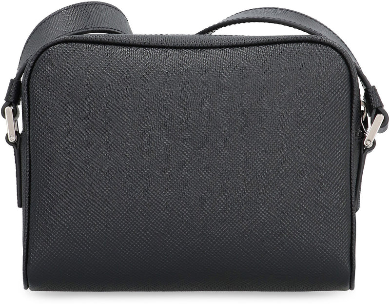 Prada Saffiano Calfskin Crossbody Bag — Black Leather