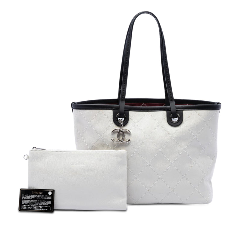 CC Quilted Caviar Shopping Fever Tote - Image 7