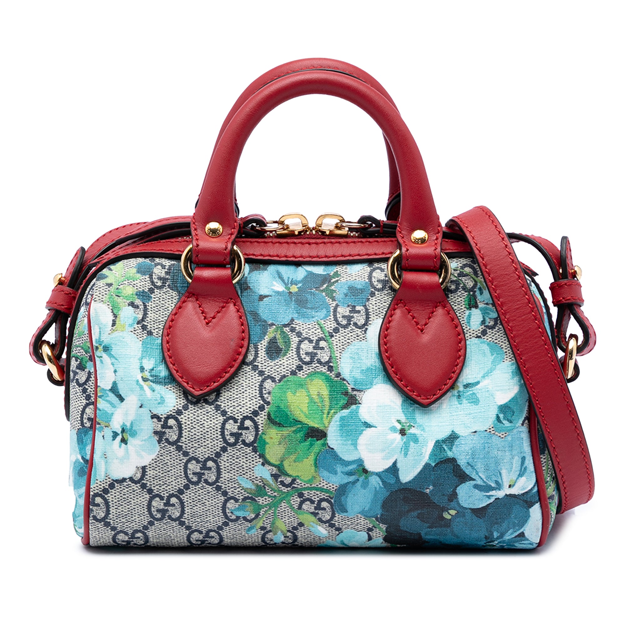 Mini GG Supreme Blooms Boston Bag - Image 1