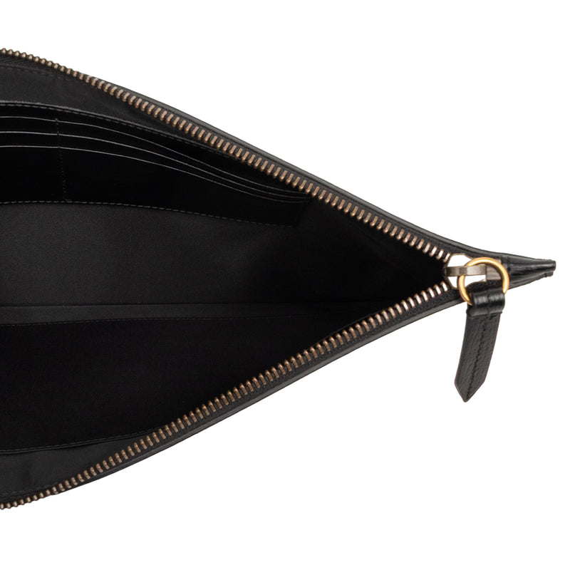 Calfskin Tropical Print Clutch - Image 4