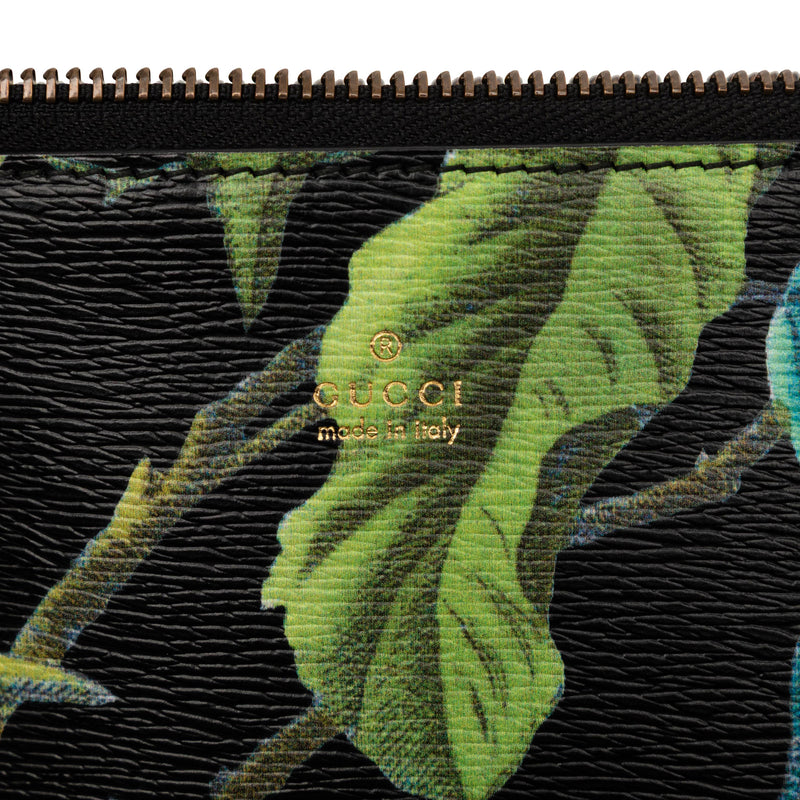 Calfskin Tropical Print Clutch - Image 6
