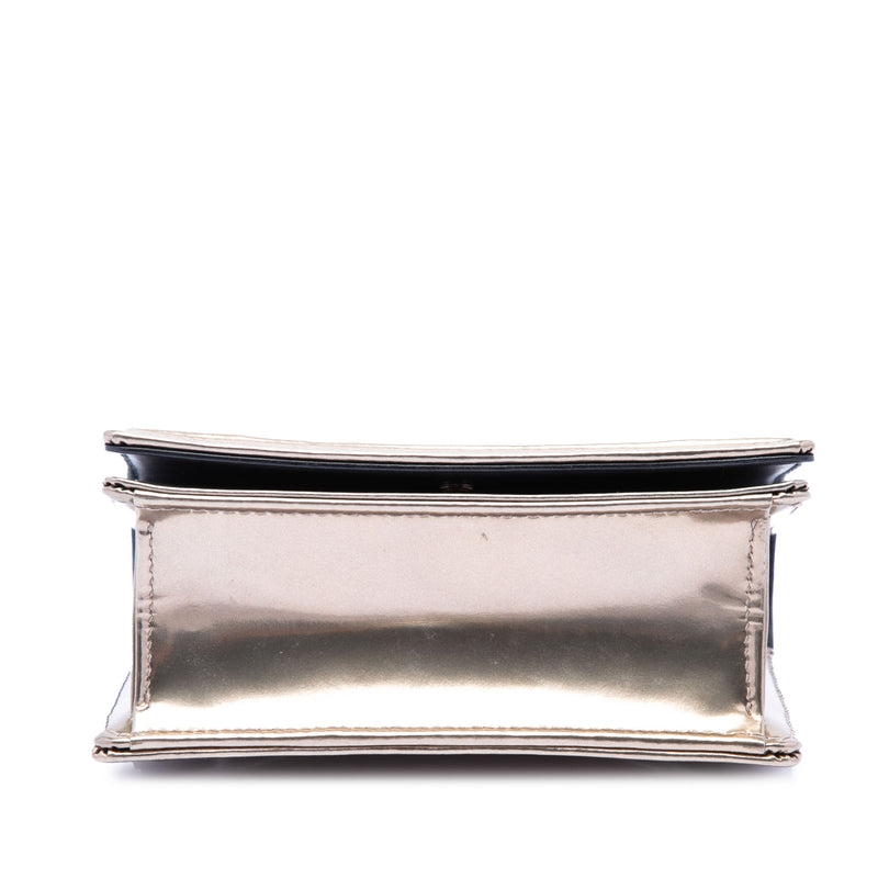 Metallic Patent Microcannage Diorama Wallet on Chain - Image 3