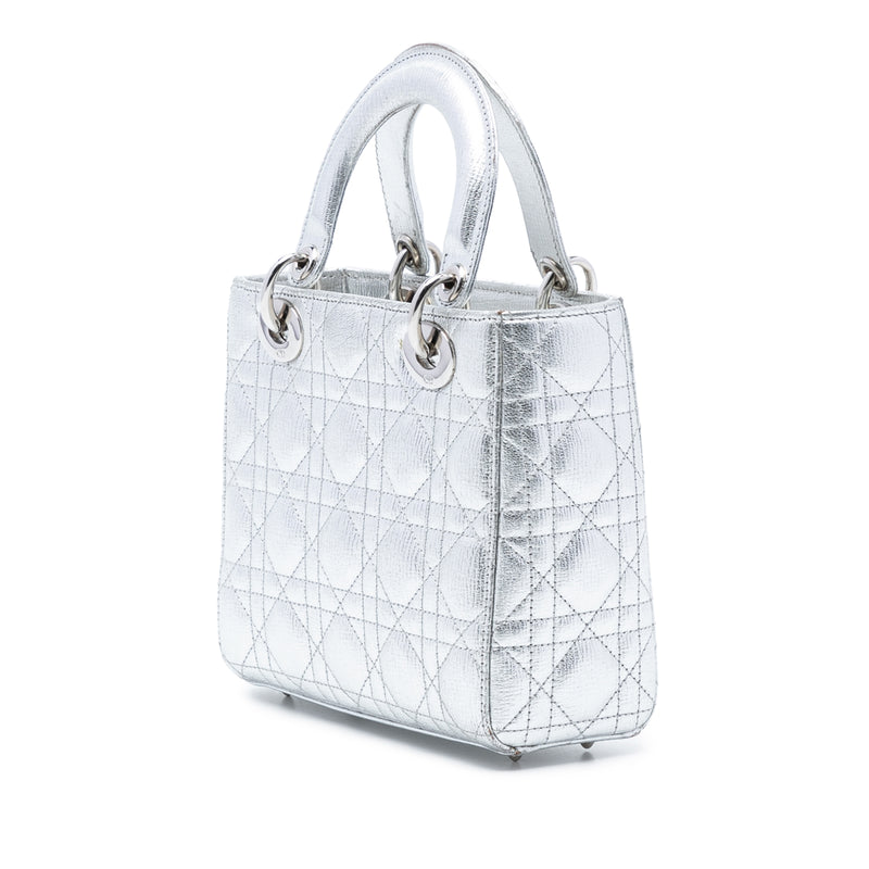 Small Metallic Grained Calfskin Cannage My ABCDior Lady Dior - Image 2