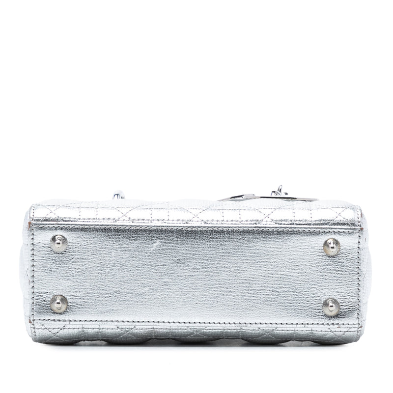 Small Metallic Grained Calfskin Cannage My ABCDior Lady Dior - Image 3