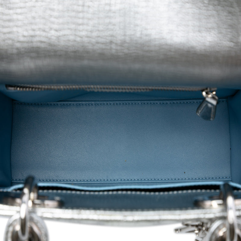 Small Metallic Grained Calfskin Cannage My ABCDior Lady Dior - Image 4