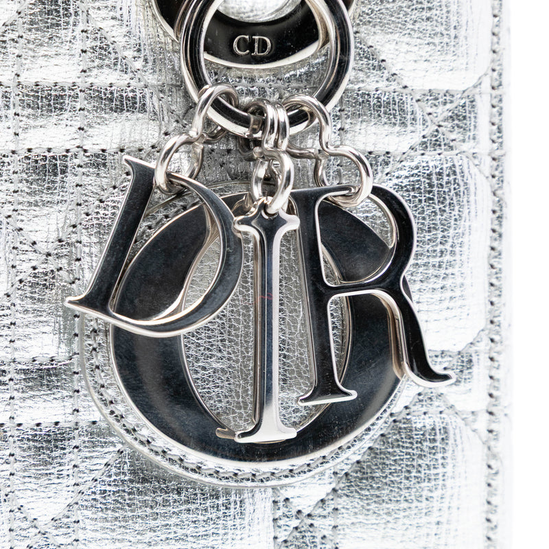 Small Metallic Grained Calfskin Cannage My ABCDior Lady Dior - Image 5