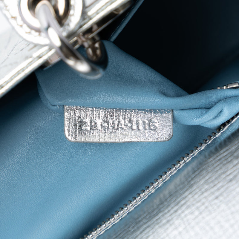 Small Metallic Grained Calfskin Cannage My ABCDior Lady Dior - Image 6