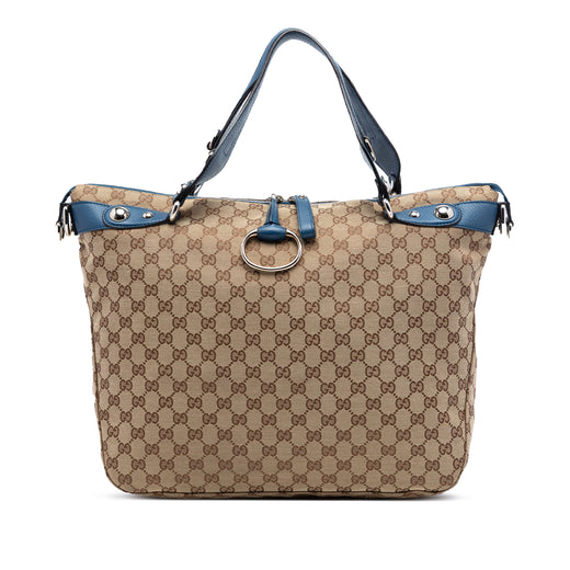 Large GG Canvas Icon Bit Satchel - Image 1