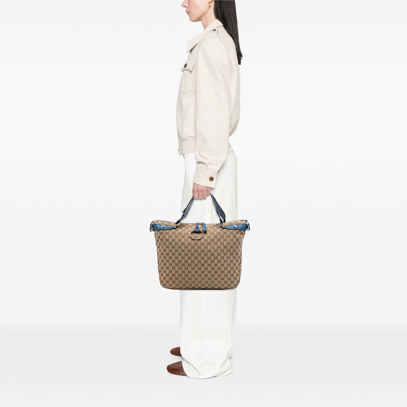 Large GG Canvas Icon Bit Satchel - Image 7