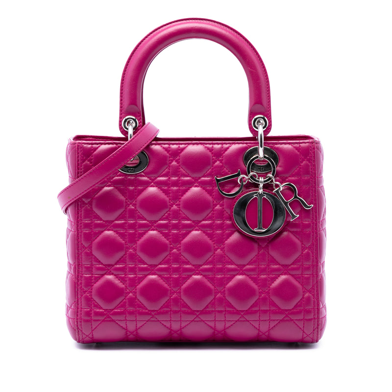 Medium Lambskin Cannage Lady Dior