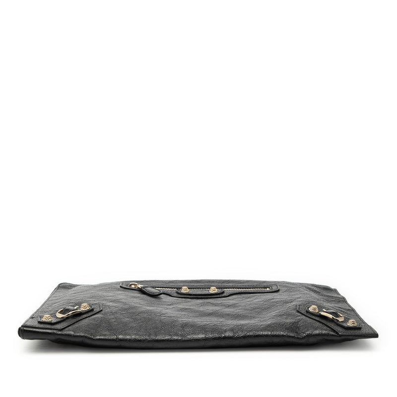 Lambskin Motocross Giant 12 Zip Around Flat Clutch - Image 3