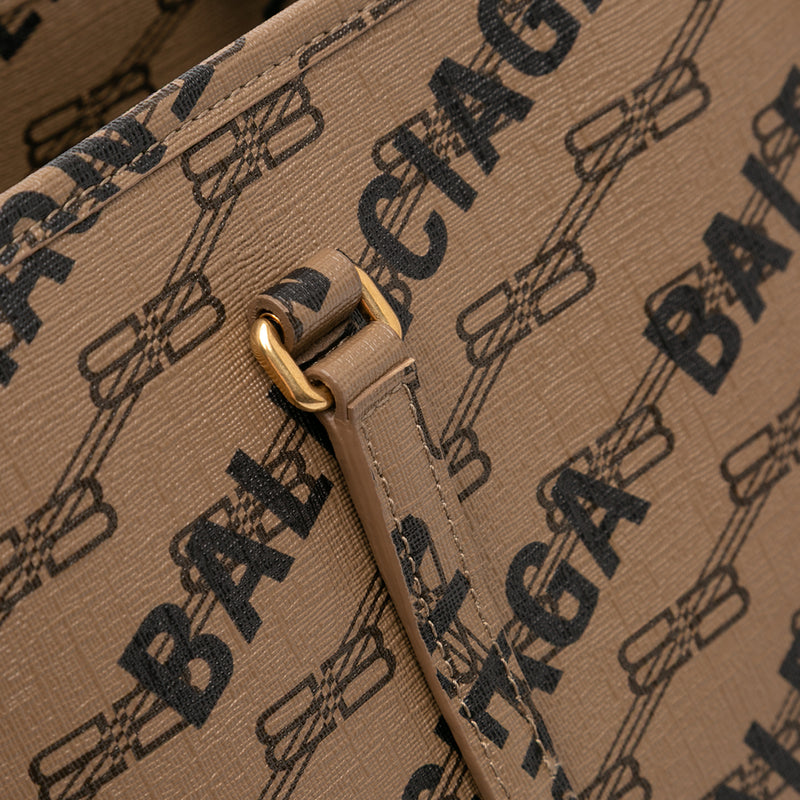 BB Monogram Coated Canvas Signature Shopper M - Image 8