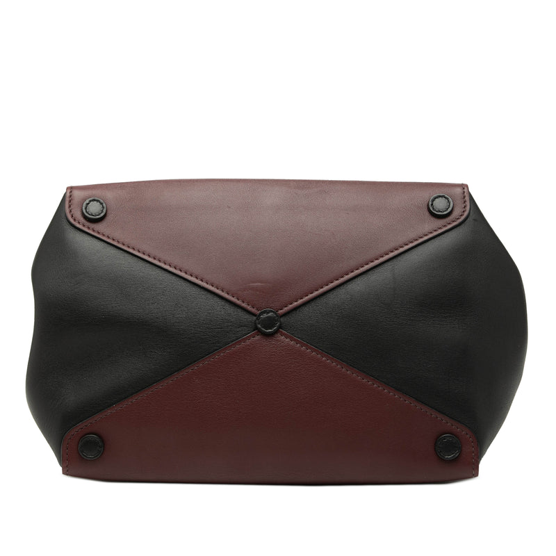 Bicolor Soft Calf Double Turnlock Satchel - Image 3