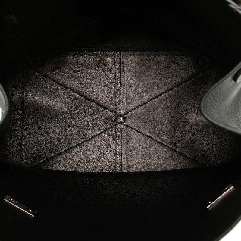 Bicolor Soft Calf Double Turnlock Satchel - Image 4
