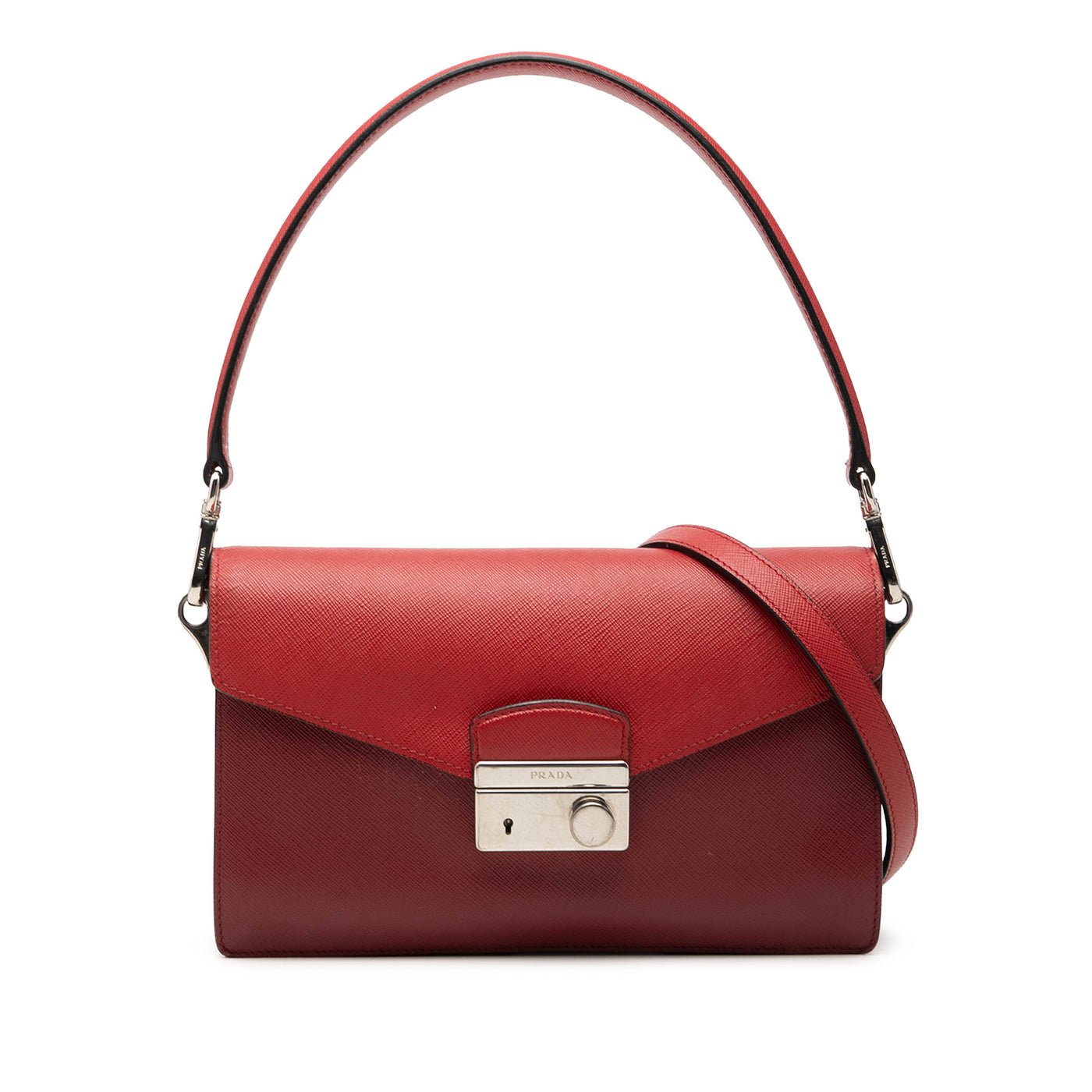 Mini Saffiano Lux Sound Lock Satchel - Image 1