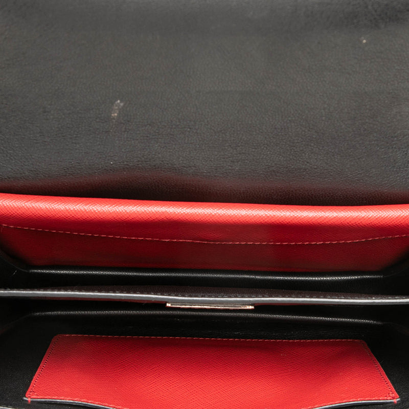 Mini Saffiano Lux Sound Lock Satchel - Image 4