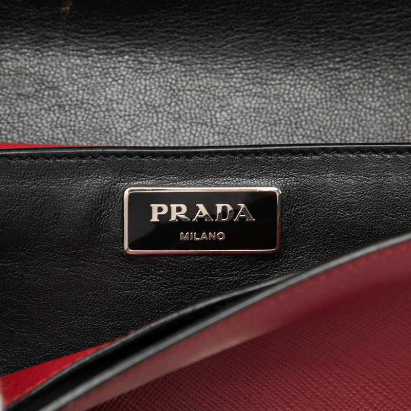 Mini Saffiano Lux Sound Lock Satchel - Image 5