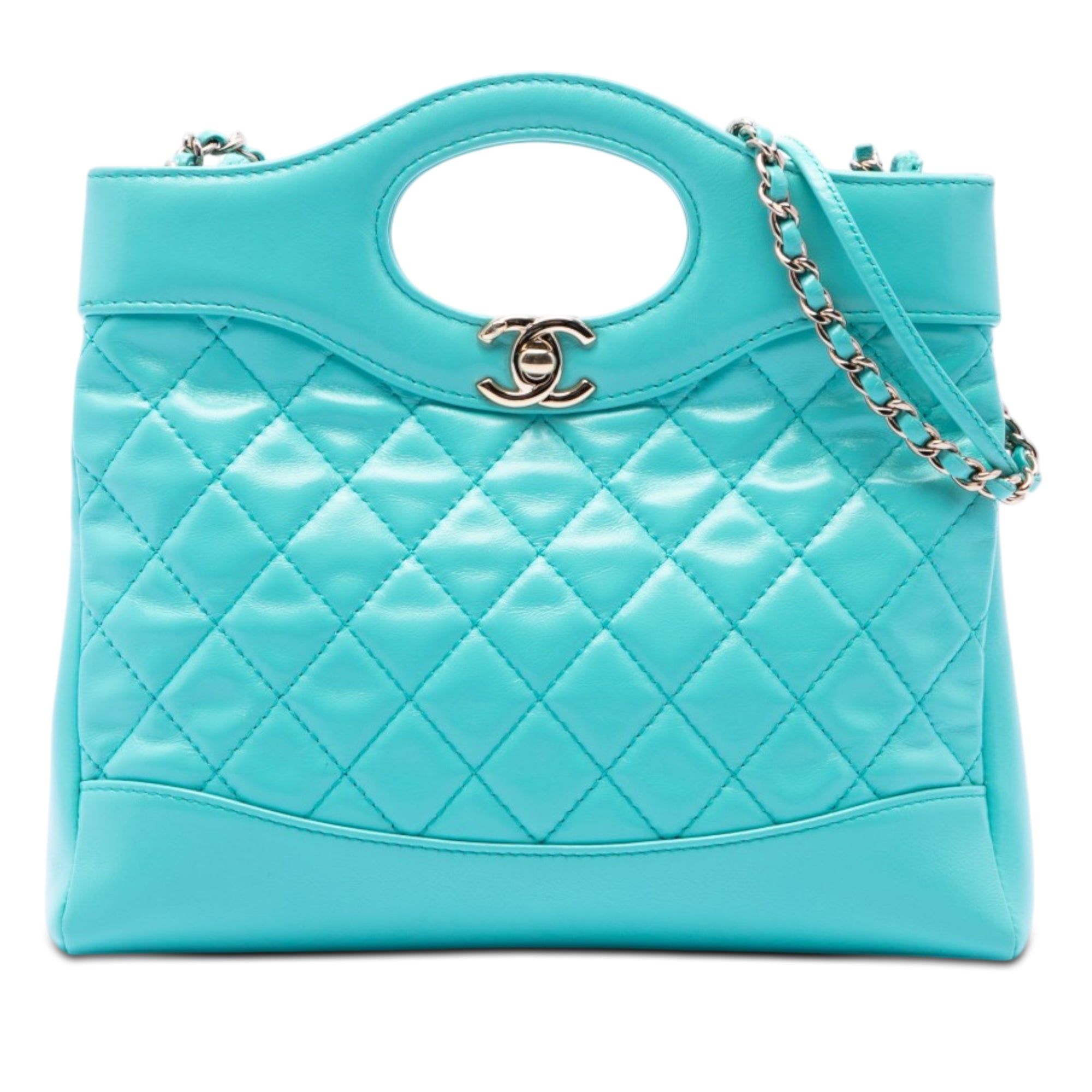 Mini Quilted Shiny Lambskin 31 Shopping Bag - Image 1